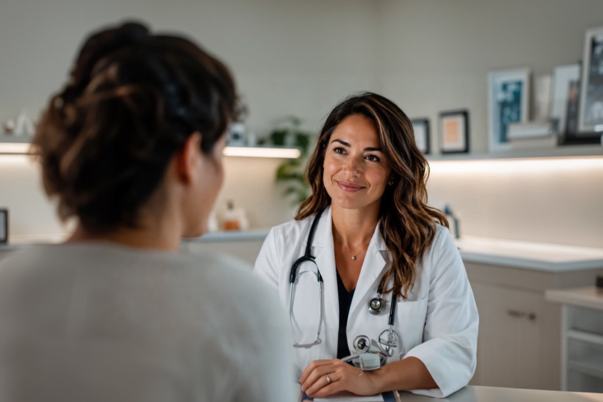 Doctor speaking with a patient